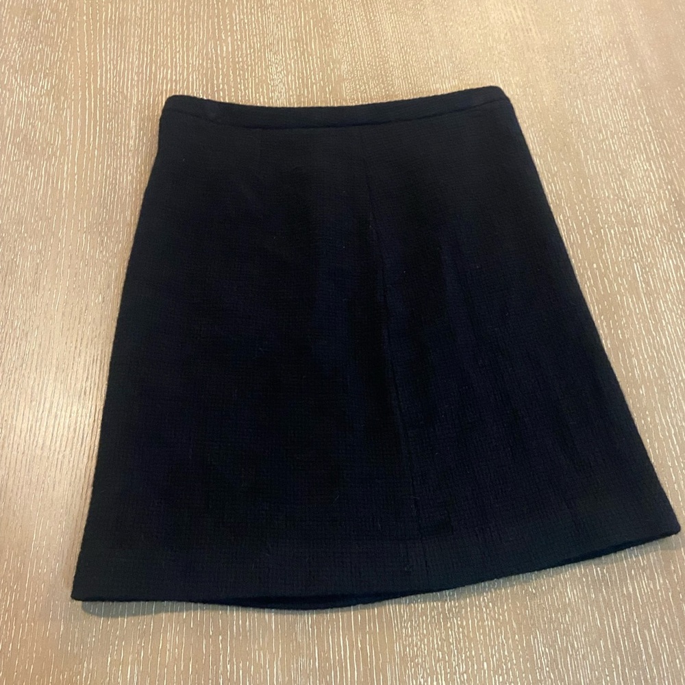 Banana Republic 100% Wool Black  Lined Academic Pencil Skirt Size 8